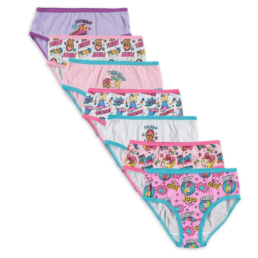 JoJo Siwa, Girls Underwear, Days of the Week 7 Pack Panties, Sizes:8